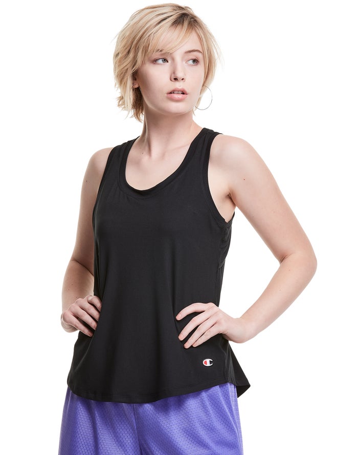 Camiseta Sin Manga Champion Mujer - Soft Touch Cutout ( Negras ) 5376148-EW